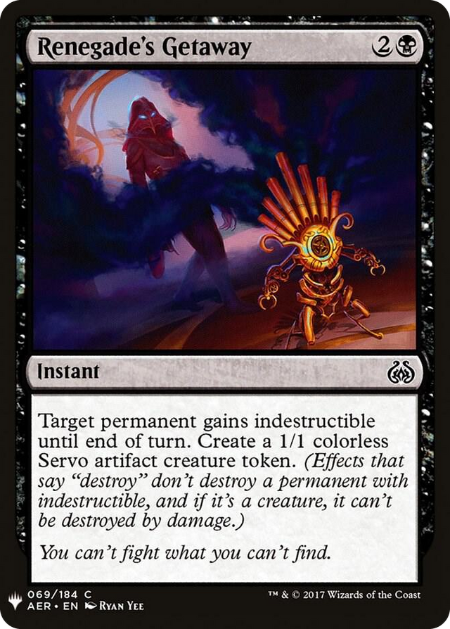 0069 Renegade's Getaway C The List Reprints