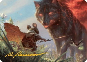 0002 Repel Calamity Art Card (Gold-Stamped Signature) S Art Series: Bloomburrow