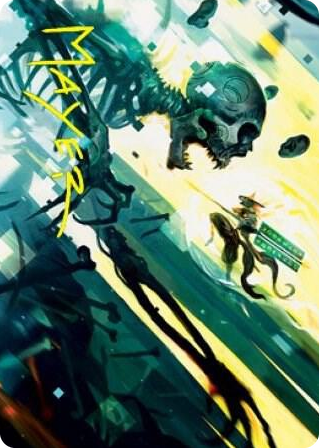 0004 Repel the Vile Art Card (Gold-Stamped Signature) S Art Series: Kamigawa: Neon Dynasty