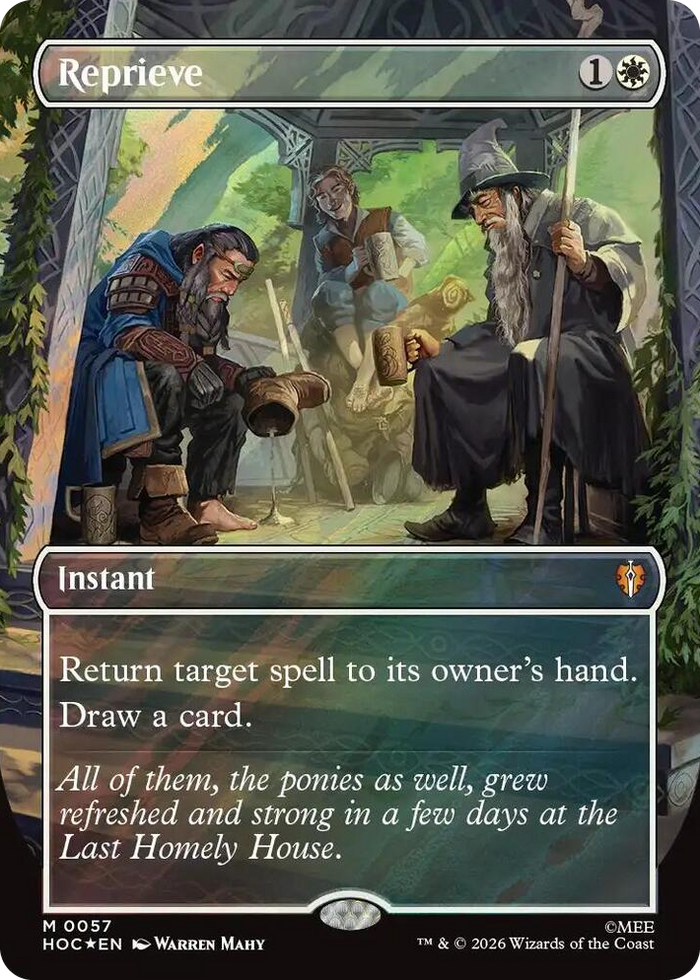 Reprieve (Borderless) (Surge Foil) #57 M - The Hobbit: Eternal-Legal Pokemon card