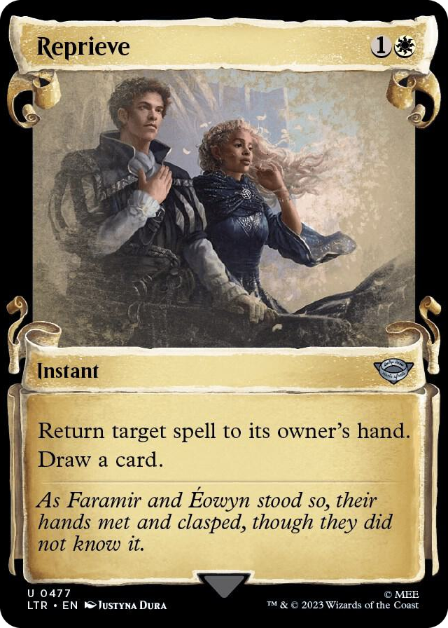 Reprieve (Showcase Scrolls) #477 U - Universes Beyond: The Lord of the Rings: Tales of Middle-earth Pokemon card