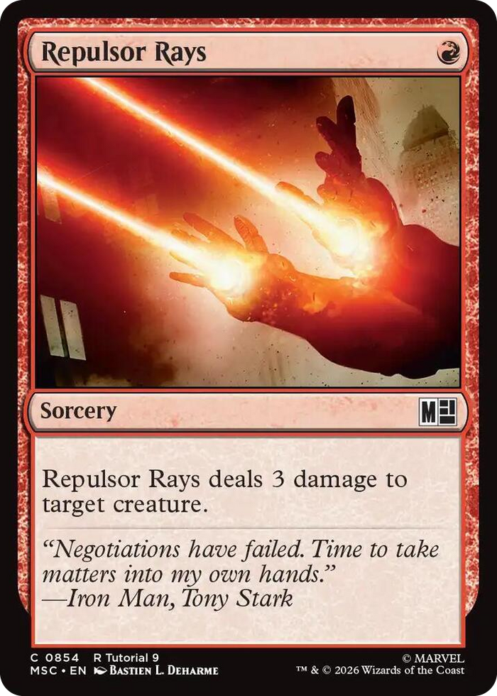 Repulsor Rays (0854) #854 C - Commander: Marvel Super Heroes Pokemon card