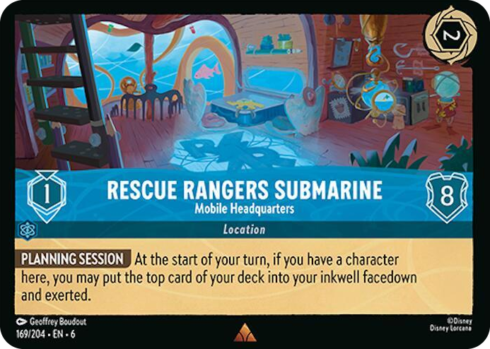 0169 Rescue Rangers Submarine - Mobile Headquarters Rare Azurite Sea