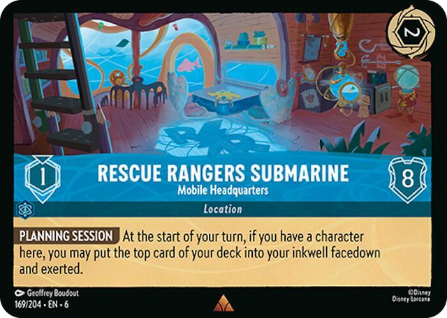 0169 Rescue Rangers Submarine - Mobile Headquarters Rare Azurite Sea