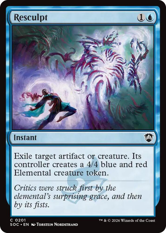 Resculpt #201 C - Commander: Secrets of Strixhaven Pokemon card