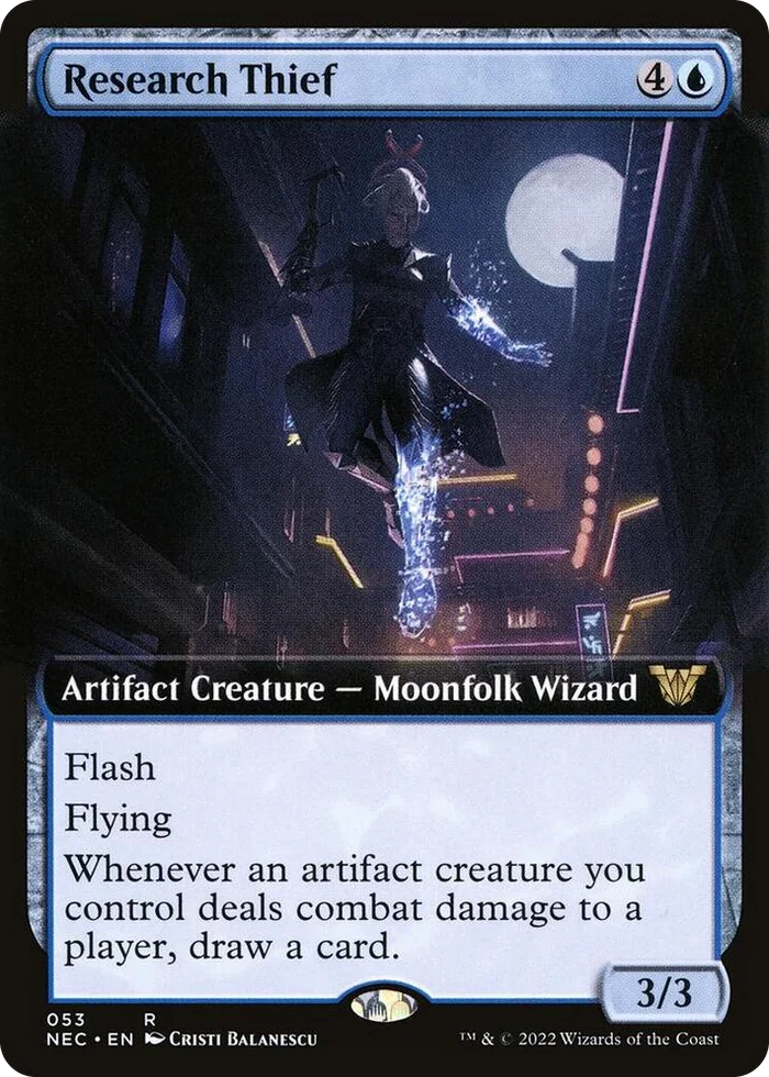 0053 Research Thief (Extended Art) R Commander: Kamigawa: Neon Dynasty