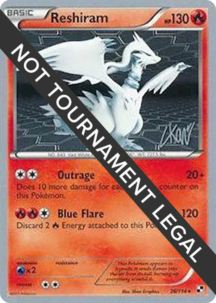 0026 Reshiram - 2011 (Christopher Kan) Rare World Championship Decks
