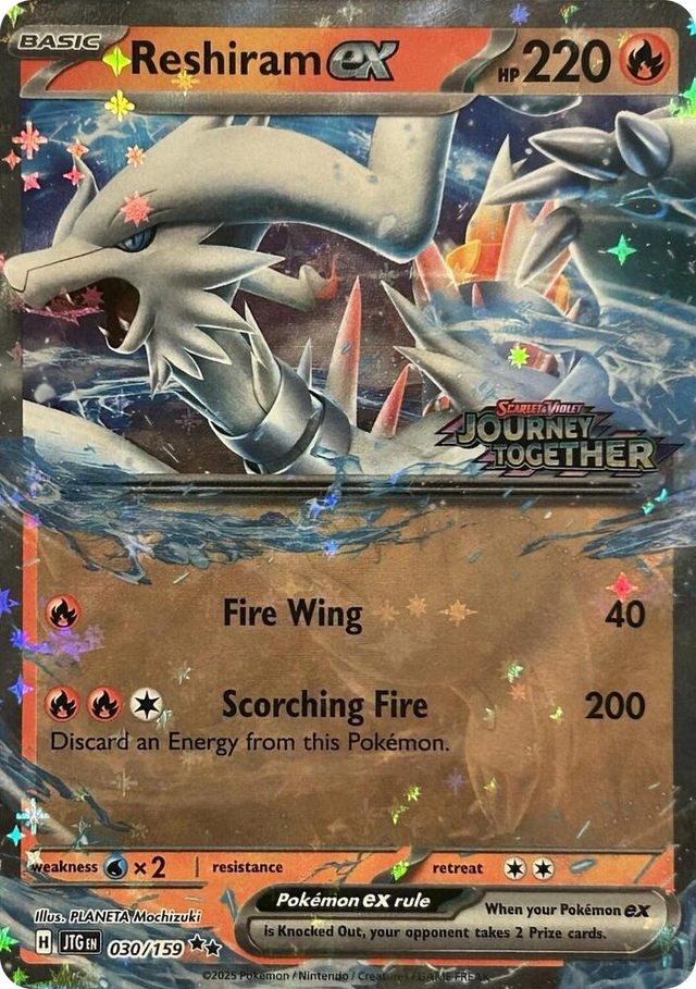 0030 Reshiram ex (Journey Together Stamped) Double Rare Miscellaneous Cards & Products