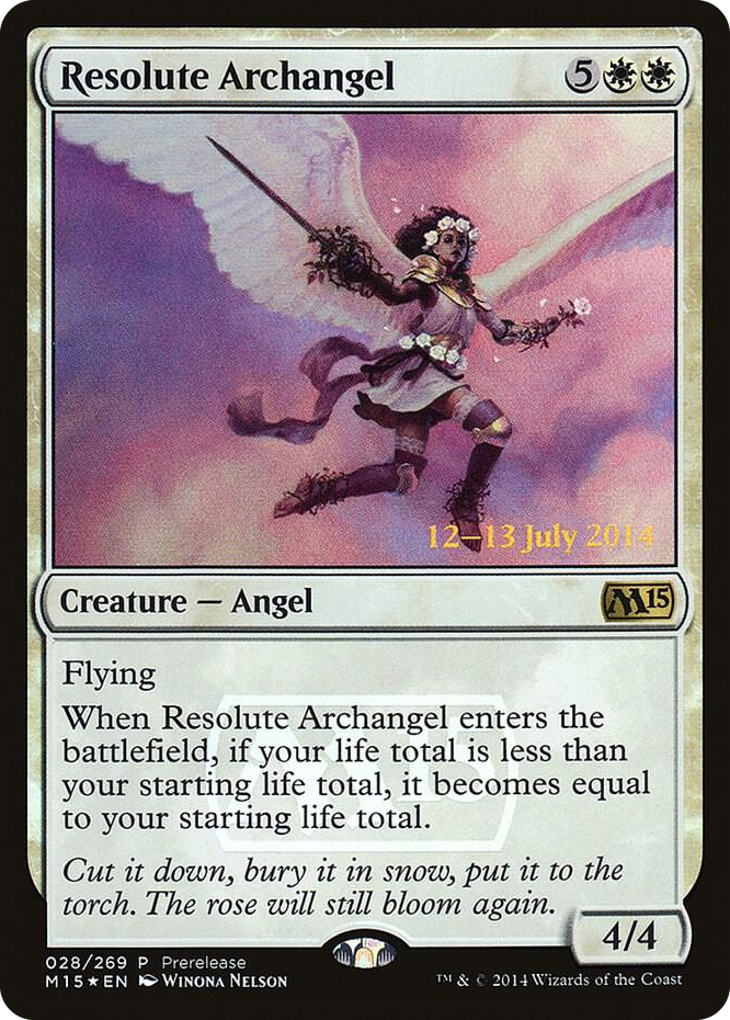 Resolute Archangel #28 R - Prerelease Cards Pokemon card