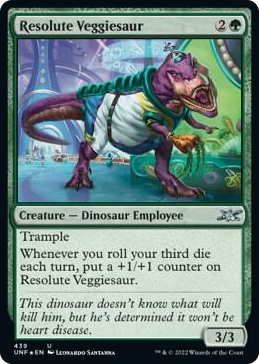 0439 Resolute Veggiesaur (Galaxy Foil) U Unfinity