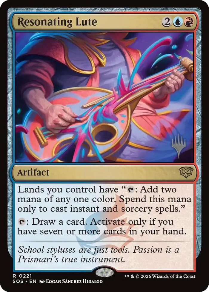 Resonating Lute #221 R - Promo Pack: Secrets of Strixhaven Pokemon card
