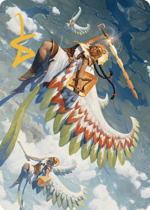 0005 Resplendent Angel Art Card (5/81) (Gold-Stamped Signature) S Art Series: The Lost Caverns of Ixalan