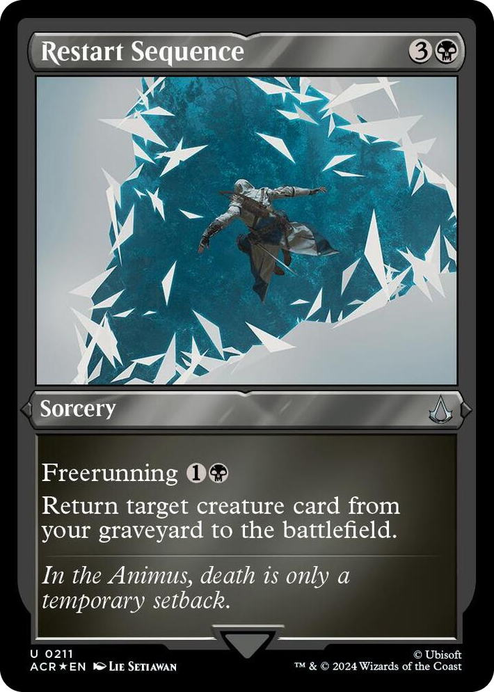 0211 Restart Sequence (Foil Etched) U Universes Beyond: Assassin's Creed