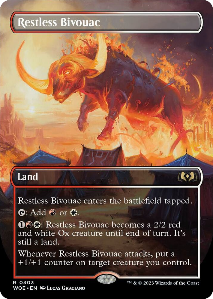0303 Restless Bivouac (Borderless) R Wilds of Eldraine
