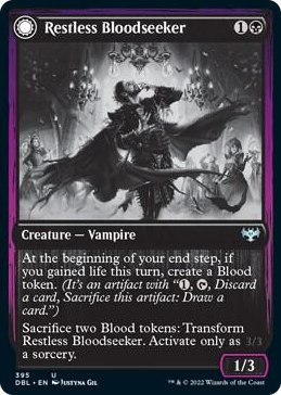 Restless Bloodseeker #395 U - Innistrad: Double Feature Pokemon card