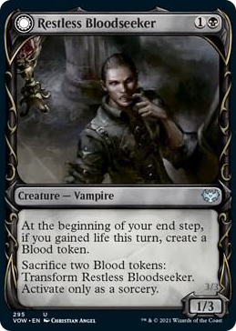 Restless Bloodseeker (Showcase) #295 U - Innistrad: Crimson Vow Pokemon card
