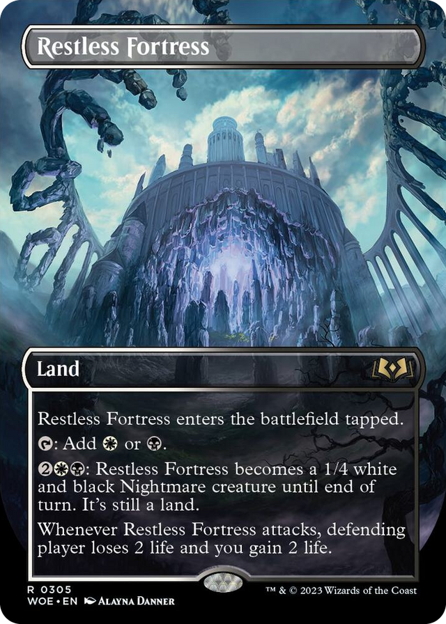 0305 Restless Fortress (Borderless) R Wilds of Eldraine