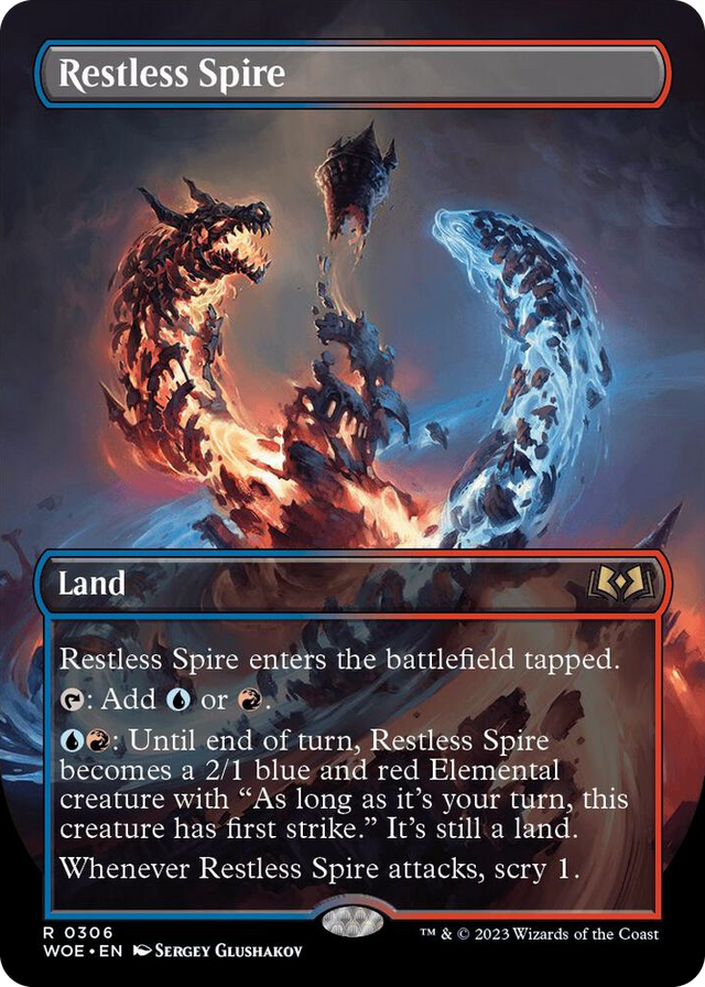 0306 Restless Spire (Borderless) R Wilds of Eldraine