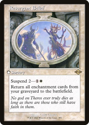 0385 Resurgent Belief (Retro Frame) R Modern Horizons 2