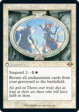 0385 Resurgent Belief (Retro Frame) (Foil Etched) R Modern Horizons 2