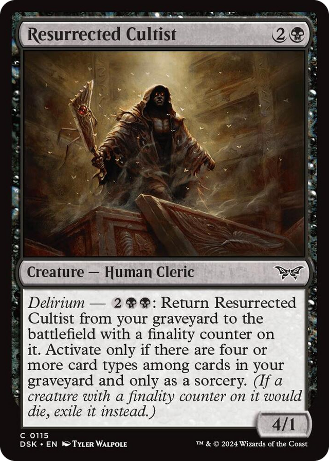 0115 Resurrected Cultist C Duskmourn: House of Horror