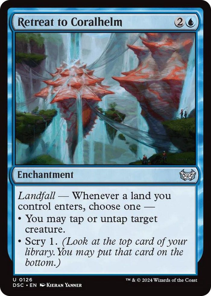Retreat to Coralhelm #126 U - Commander: Duskmourn: House of Horror Pokemon card