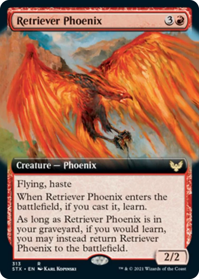 0313 Retriever Phoenix (Extended Art) R Strixhaven: School of Mages