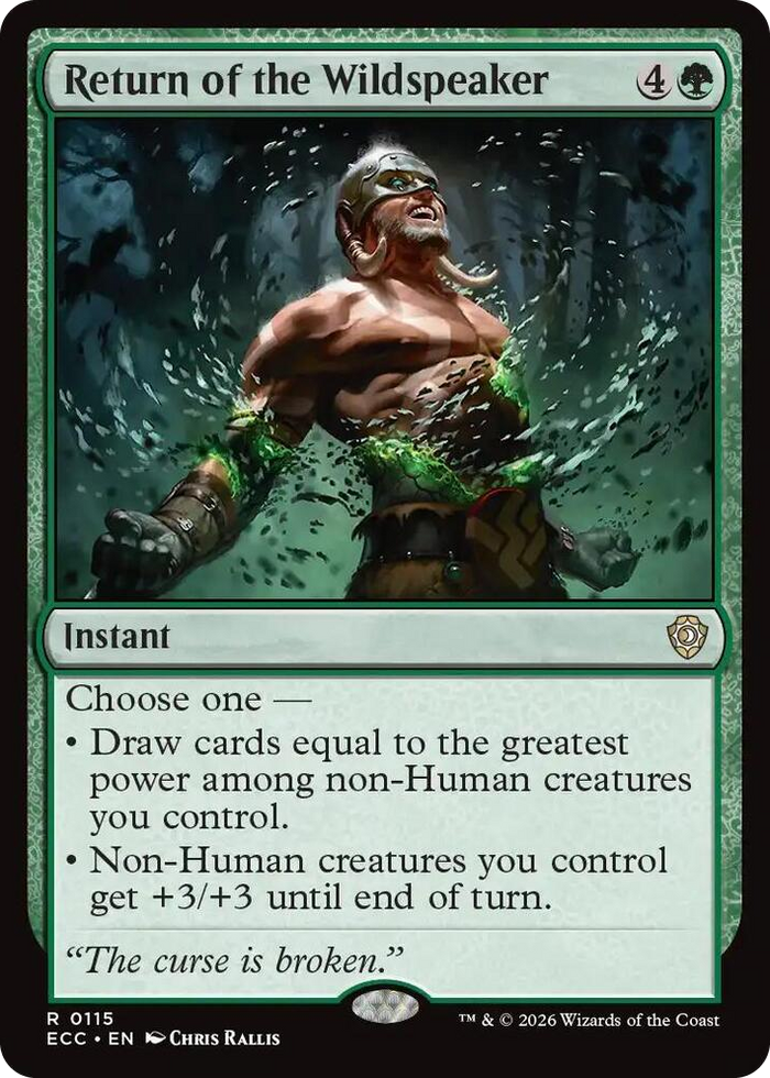 Return of the Wildspeaker #115 R - Commander: Lorwyn Eclipsed Pokemon card