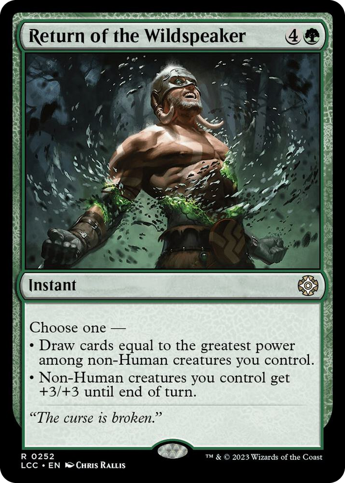 Return of the Wildspeaker #252 R - Commander: The Lost Caverns of Ixalan Pokemon card