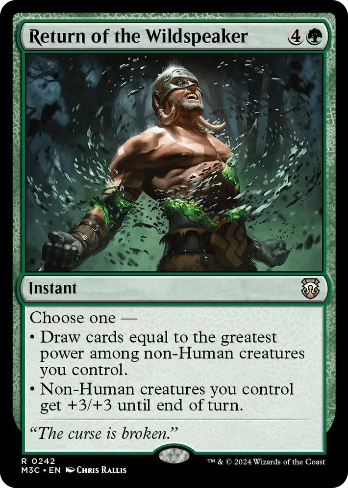 0242 Return of the Wildspeaker (Ripple Foil) R Commander: Modern Horizons 3
