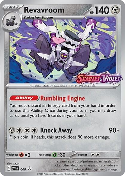 0008 Revavroom - 008 (Prerelease) Promo Scarlet & Violet Promo Cards