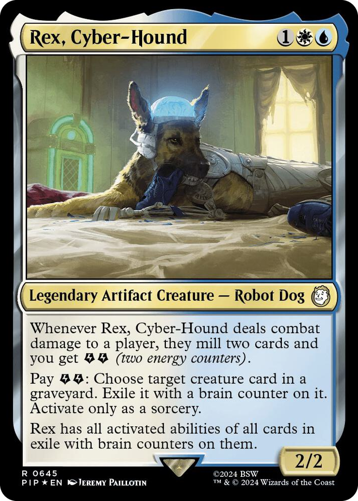0645 Rex, Cyber-Hound (Surge Foil) R Universes Beyond: Fallout