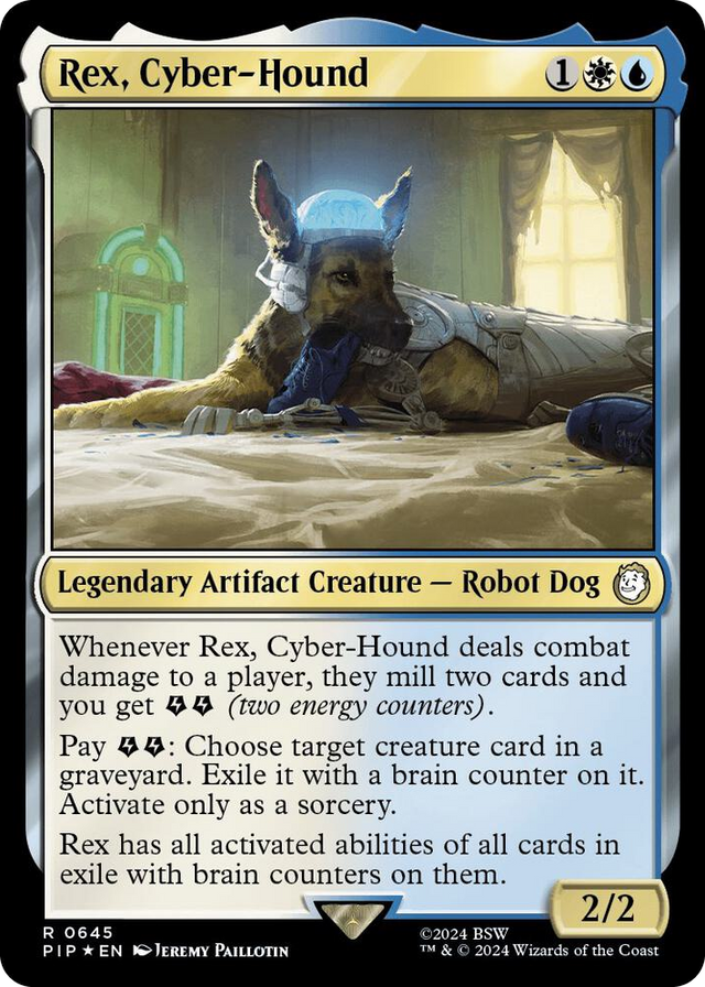 0645 Rex, Cyber-Hound (Surge Foil) R Universes Beyond: Fallout