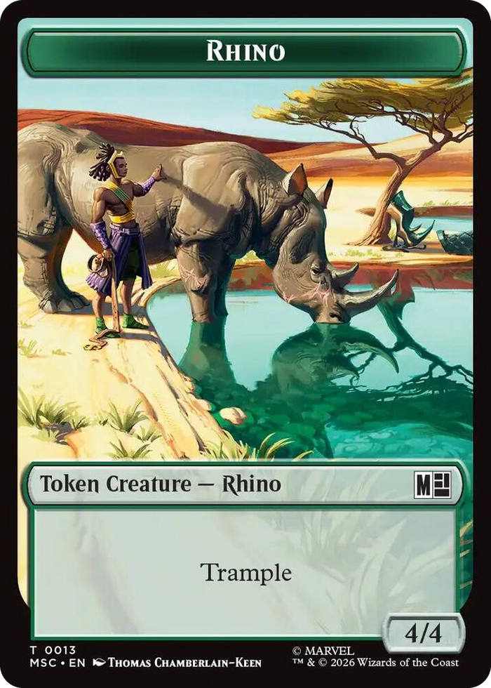 Rhino (0013) // Beast (0011) Double-Sided Token #13 T - Commander: Marvel Super Heroes Pokemon card