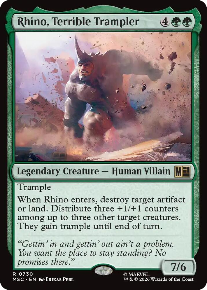 0730 Rhino, Terrible Trampler R Commander: Marvel Super Heroes