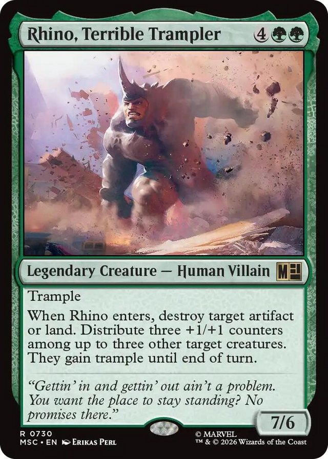 0730 Rhino, Terrible Trampler R Commander: Marvel Super Heroes