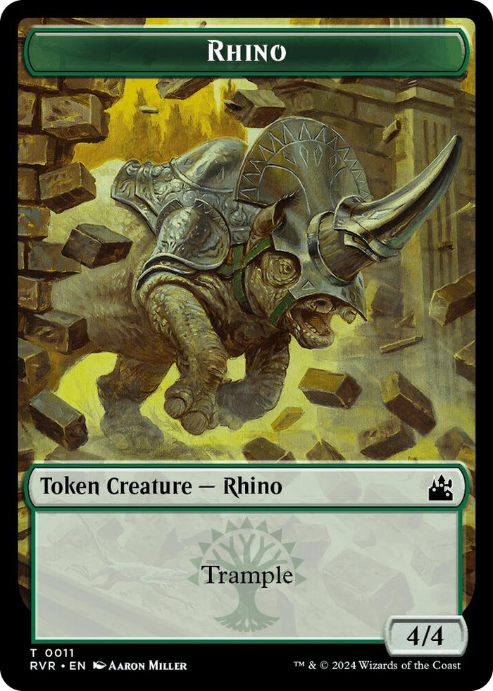Rhino Token #11 T - Ravnica Remastered Pokemon card