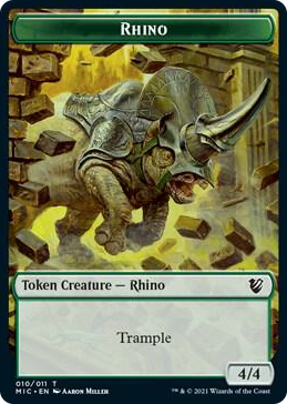 0010 Rhino // Wolf Double-Sided Token T Commander: Innistrad: Midnight Hunt