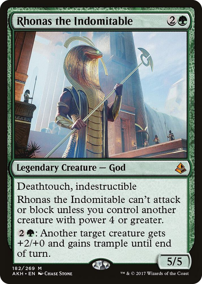 Rhonas the Indomitable #182 M - Amonkhet Pokemon card