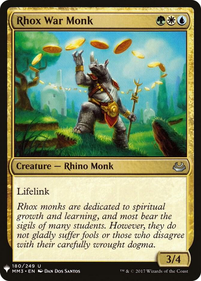 0180 Rhox War Monk U The List Reprints