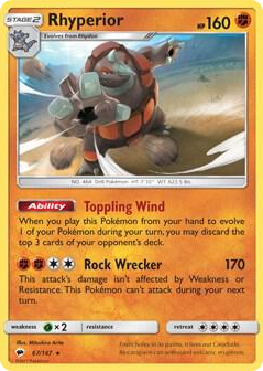 0067 Rhyperior - 67/147 (SM Burning Shadows) Rare Deck Exclusives