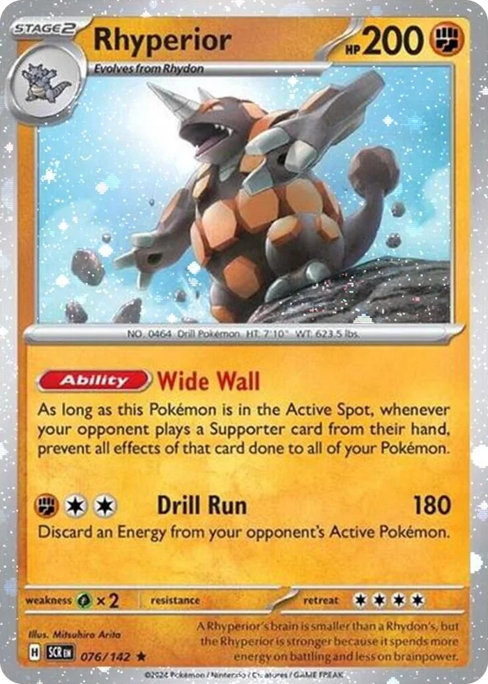 0076 Rhyperior - 76/142 (Cosmos Holo) Rare Miscellaneous Cards & Products