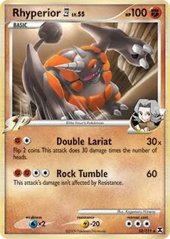 0032 Rhyperior E4 - 32/111 (DPPt Rising Rivals) Holo Rare Deck Exclusives