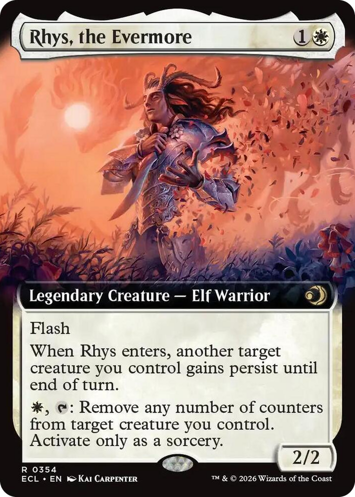 Rhys, the Evermore (Extended Art) #354 R - Lorwyn Eclipsed Pokemon card