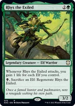 0073 Rhys the Exiled R Commander: Kaldheim