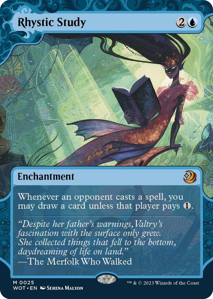 Rhystic Study #25 M - Wilds of Eldraine: Enchanting Tales Pokemon card