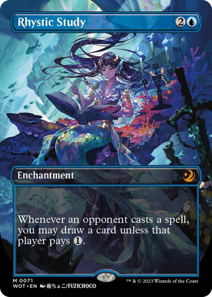 0071 Rhystic Study (Anime Borderless) M Wilds of Eldraine: Enchanting Tales