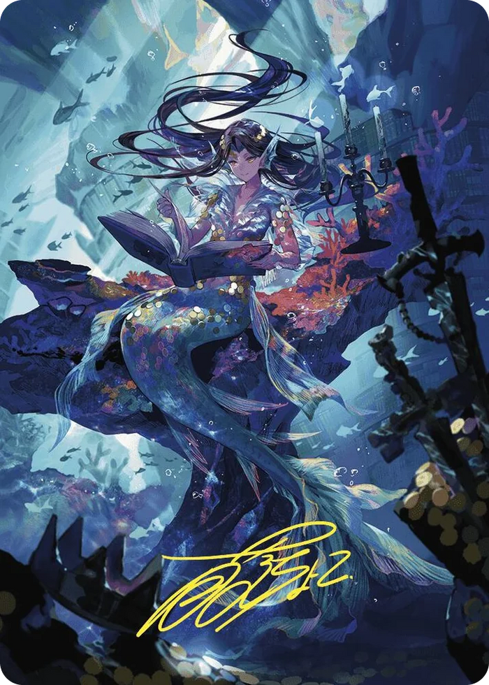 0079 Rhystic Study Art Card (Gold-Stamped Signature) S Art Series: Wilds of Eldraine