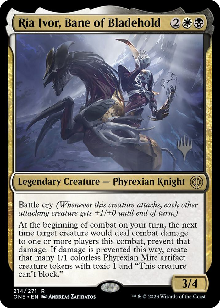 Ria Ivor, Bane of Bladehold #214 R - Promo Pack: Phyrexia: All Will Be One Pokemon card
