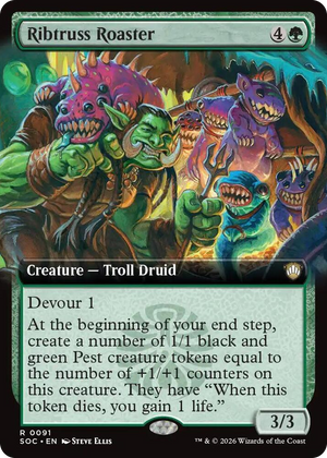 0091 Ribtruss Roaster (Extended Art) R Commander: Secrets of Strixhaven